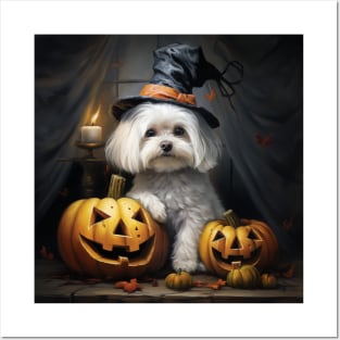 Halloween Maltense in Hat Posters and Art